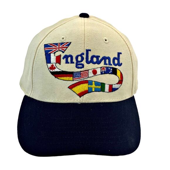 Vintage England International Insignia Embroidered Hat Cap Snapback The Marque - Picture 1 of 5